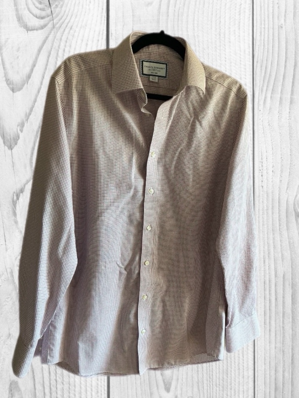 Charles Tyrwhitt Men's Check Shirt long sleeve preppy casual 15 1/2 non iron